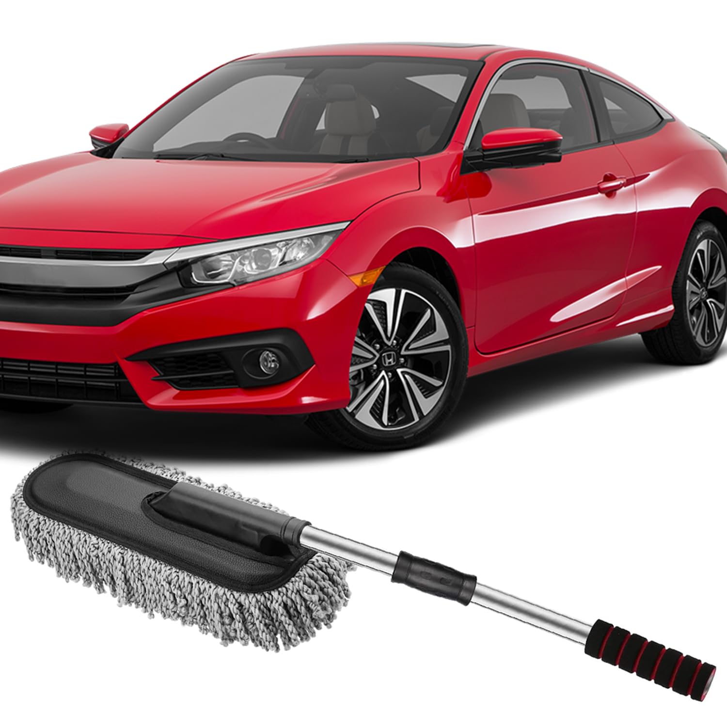 Soft Microfiber Duster with Extendable Handle Exterior Scratch Free Car Cleaning Tool, Car Duster Brush - Microfiber Cleaning Duster - Image 6
