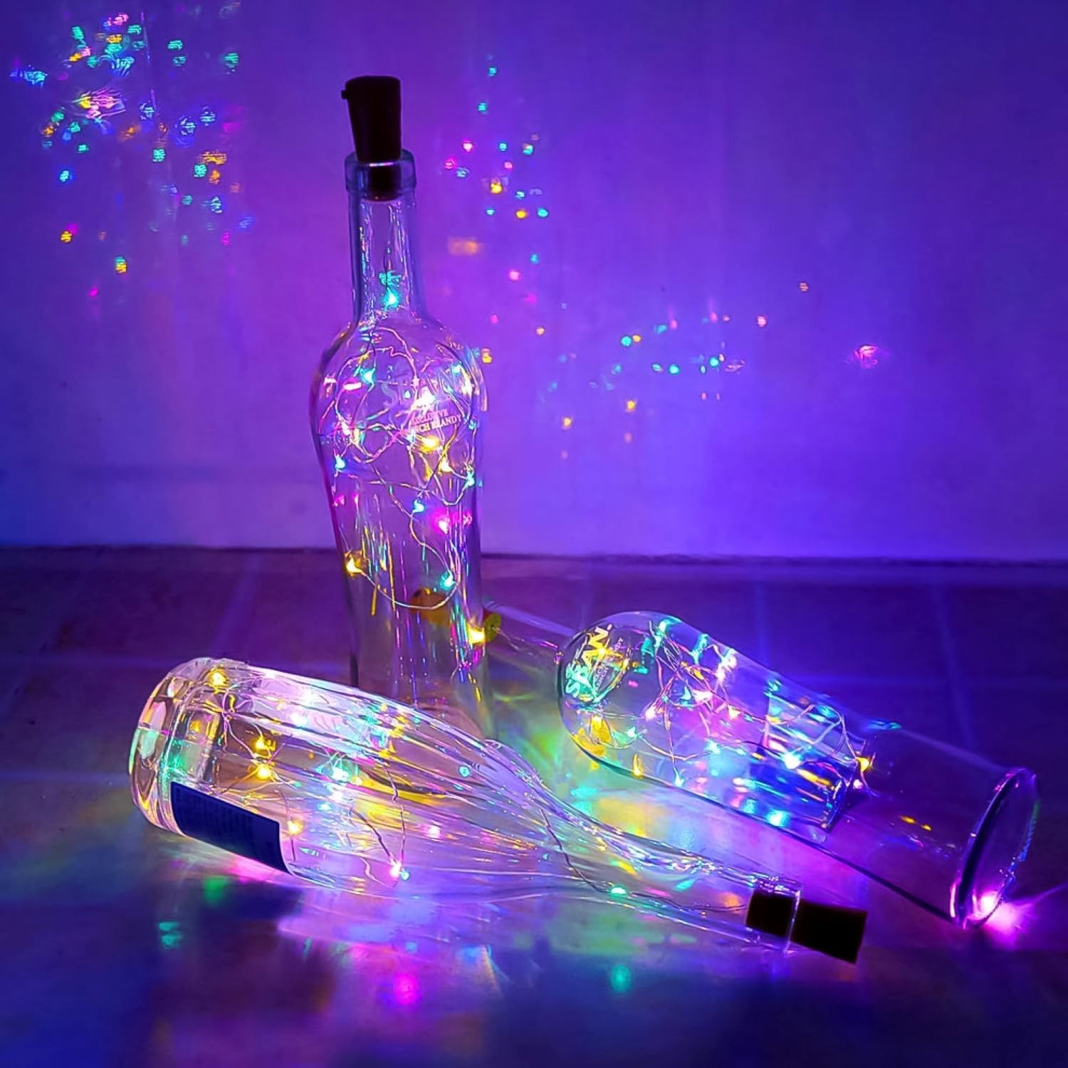 Bottle Cork Lights Battery Lights – Multicolor LED String Light with Decorative Indoor Fairy Glow Wine Glass Bottles Cork Design Lights for Home Décor, Parties, Festive, Weddings & Special Occasions - Multicolor Light - Image 5