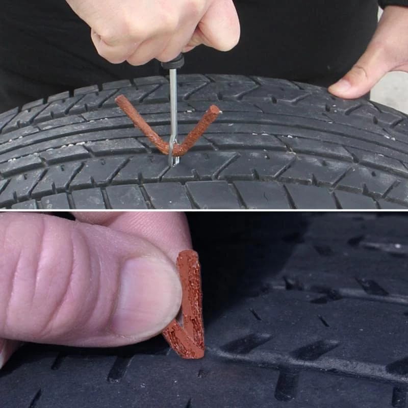 Tubeless Tyre Puncture Repair Kit for Cars & Bikes | Heavy-Duty T-Handle Tools - Puncture repair Kit - Image 4