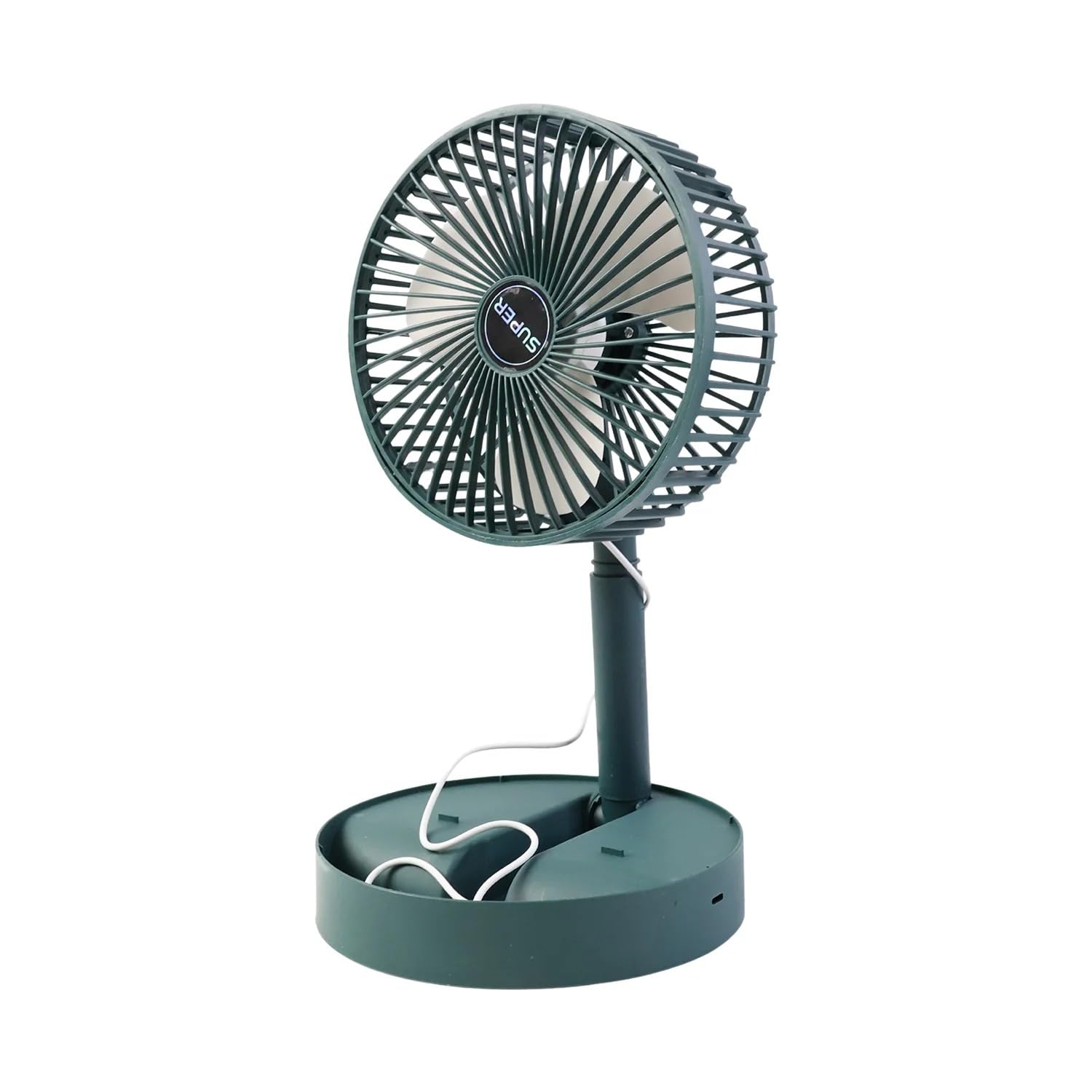 Telescopic Foldable Mini USB Desk Fan, Portable Adjustable Table Fan with Compact Space Saving Design for Home Office Study Bedroom Travel Work Desk Personal Cooling Fan - Image 1