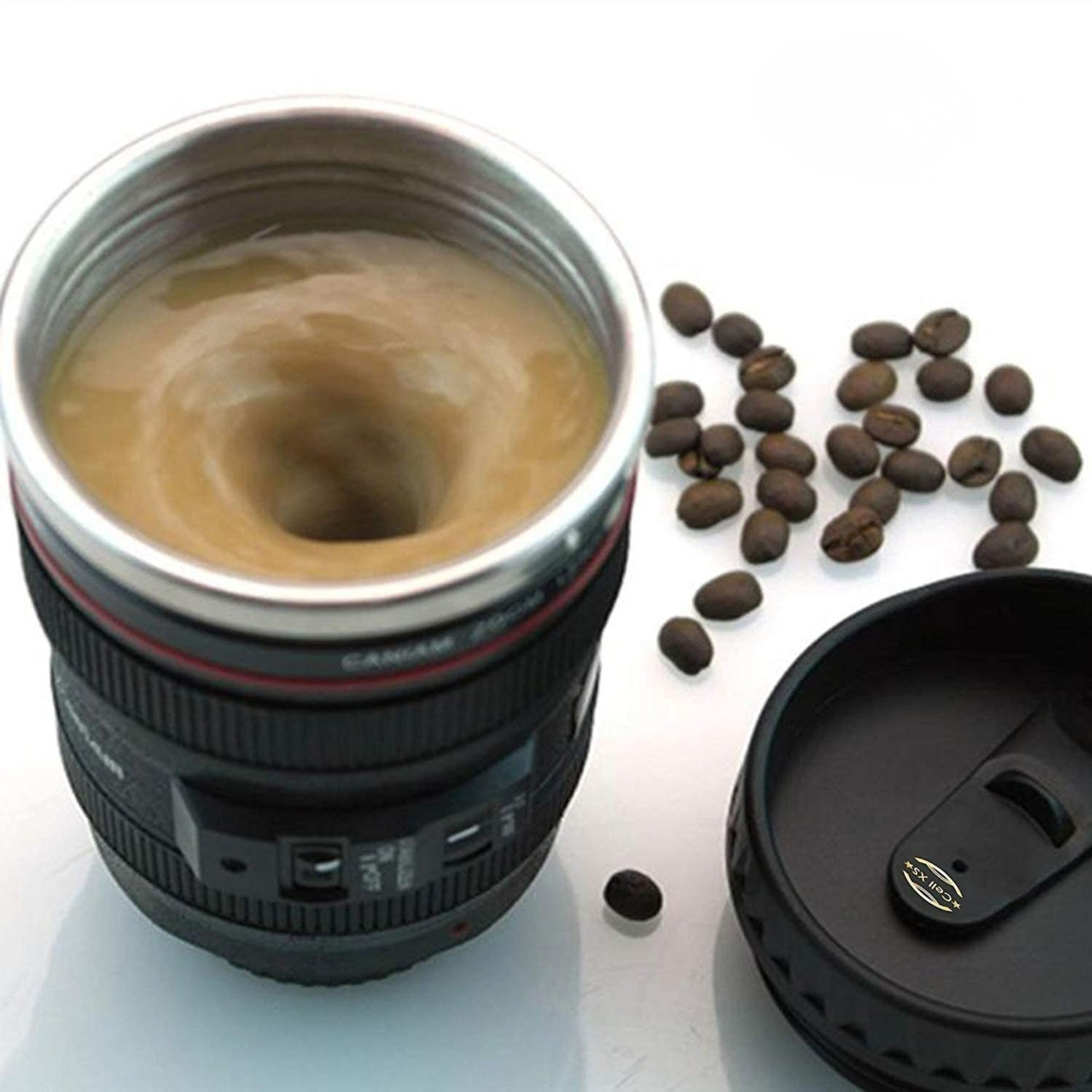 Camera Lense Coffee Mug Camera Cup Unique Coffee Mugs Magic Mug Mug for Gift Camera Lense Coffee Mug for Travel, Office - Coffee Mug - Image 6