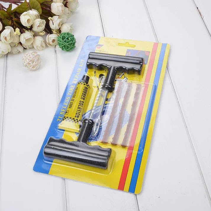 Tubeless Tyre Puncture Repair Kit for Cars & Bikes | Heavy-Duty T-Handle Tools - Puncture repair Kit - Image 8