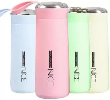 Premium Glass Water Bottle 400ml | Hot & Cold Leakproof Drinking Bottle | BPA Free Small Cute Bottle for Kids, School, Office, Gym & Travel | Ultra-Lightweight & Easy to Carry - Glass Bottle - Image 6