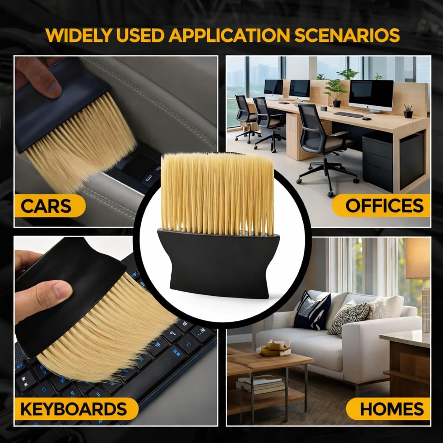 Car Interior Cleaning Brush Combo 2 PCS | Car Dashboard Cleaning Brush & Car AC Vent Brush | Soft Car Detailing Brush Set for Interior Dust Cleaning - Combo - Image 8