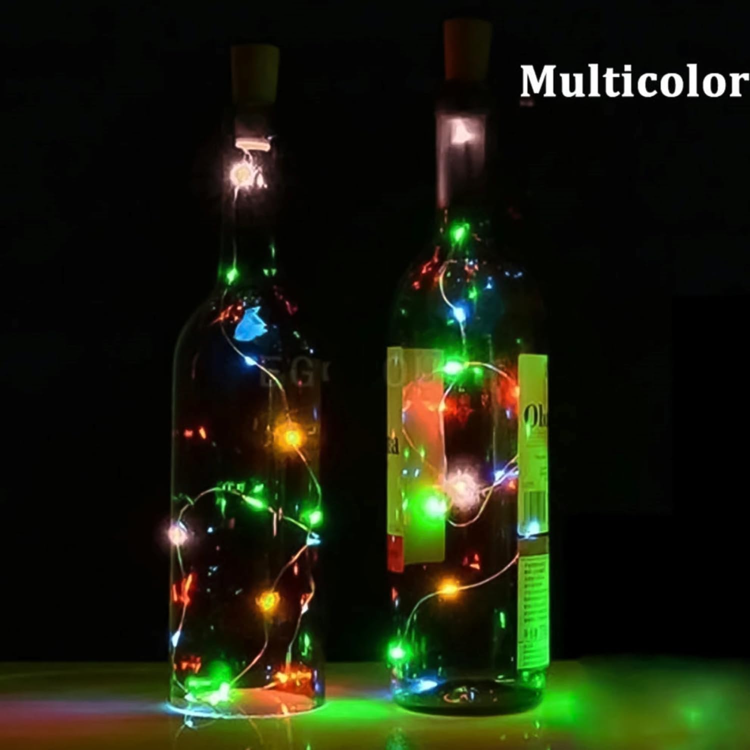 Bottle Cork Lights Battery Lights – Multicolor LED String Light with Decorative Indoor Fairy Glow Wine Glass Bottles Cork Design Lights for Home Décor, Parties, Festive, Weddings & Special Occasions - Multicolor Light - Image 3