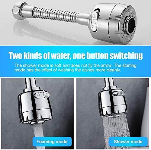 Sink Faucet Sprayer Attachment 360 Rotatable Kitchen Tap Extender Head Replacement Anti-Splash Faucet Nozzle Head with Hose and Universal Connector - Sink Faucet Sprayer - Image 3