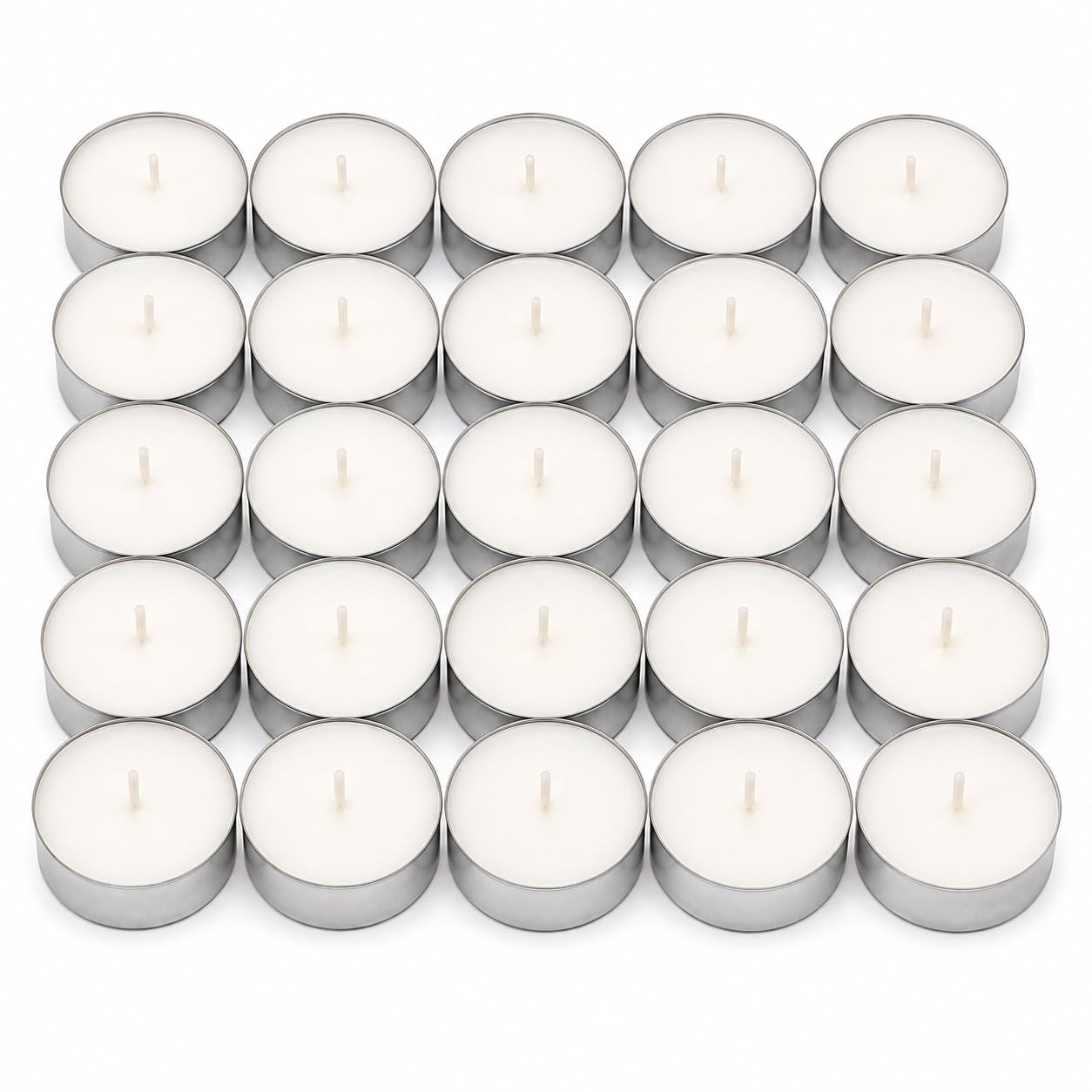 Tea Light Candles 25 Pack | Soy Wax Tealight Candles with 4–5 Hour Burn Time | Decorative Small Candles for Home Décor, Dining Table, Festivals, Parties & Special Occasions - Image 1