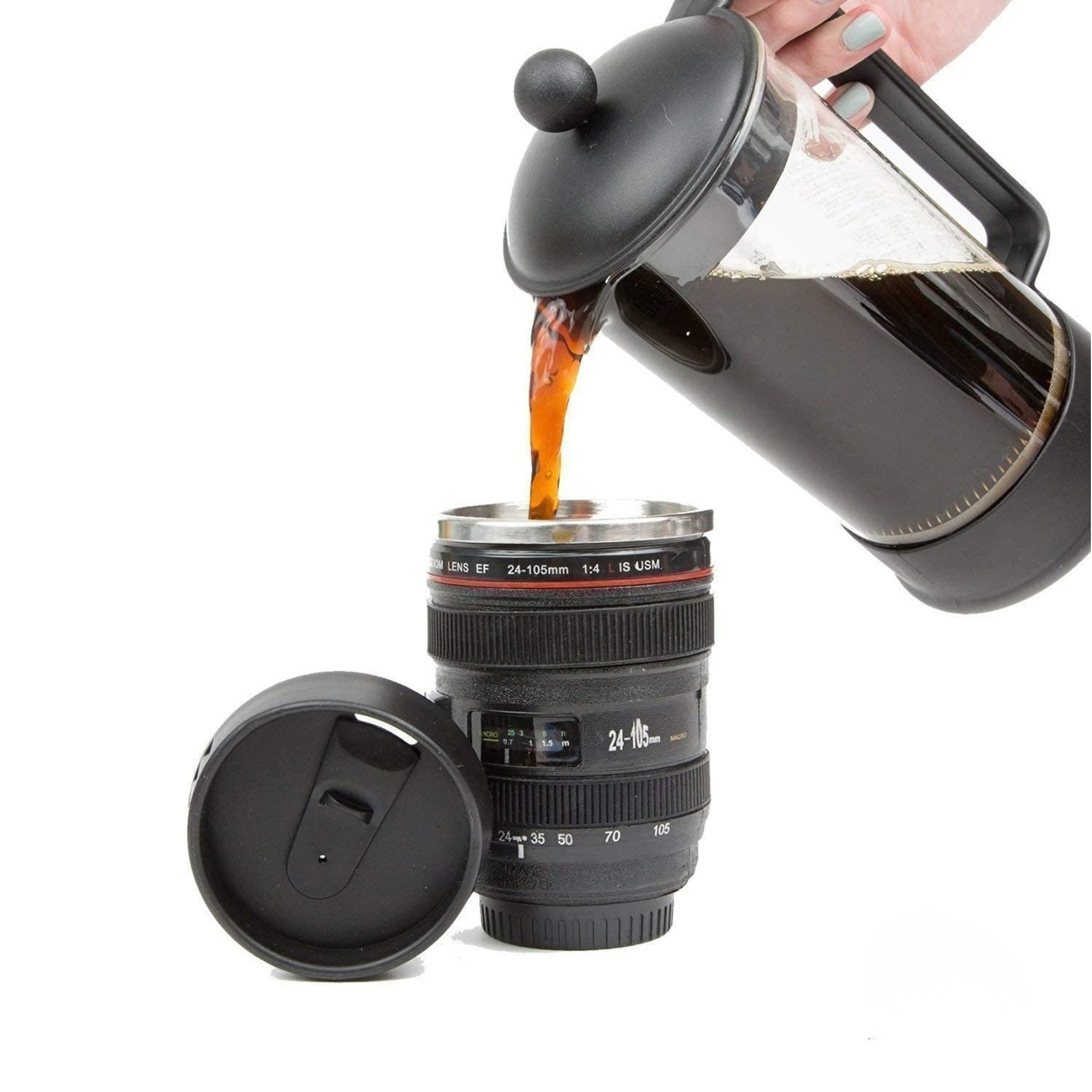 Camera Lense Coffee Mug Camera Cup Unique Coffee Mugs Magic Mug Mug for Gift Camera Lense Coffee Mug for Travel, Office - Coffee Mug - Image 5