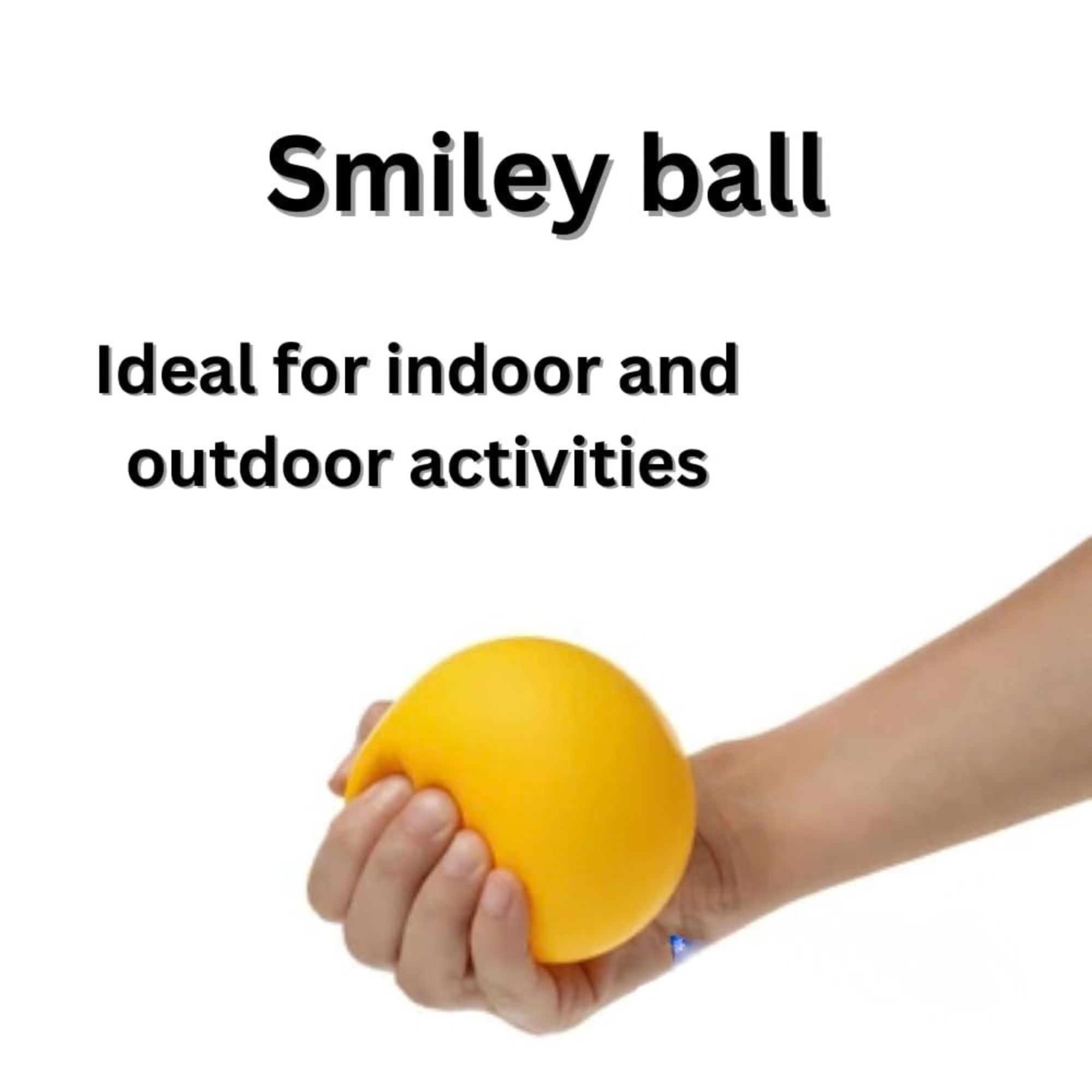 Smiley Soft Ball for Kids, Babies & Adults | Cute Squeeze Stress Relief Toy for Play, Relaxation, Sensory Activities, Desk Breaks, Travel Entertainment & Gifting - Pack Of 1 - Image 4