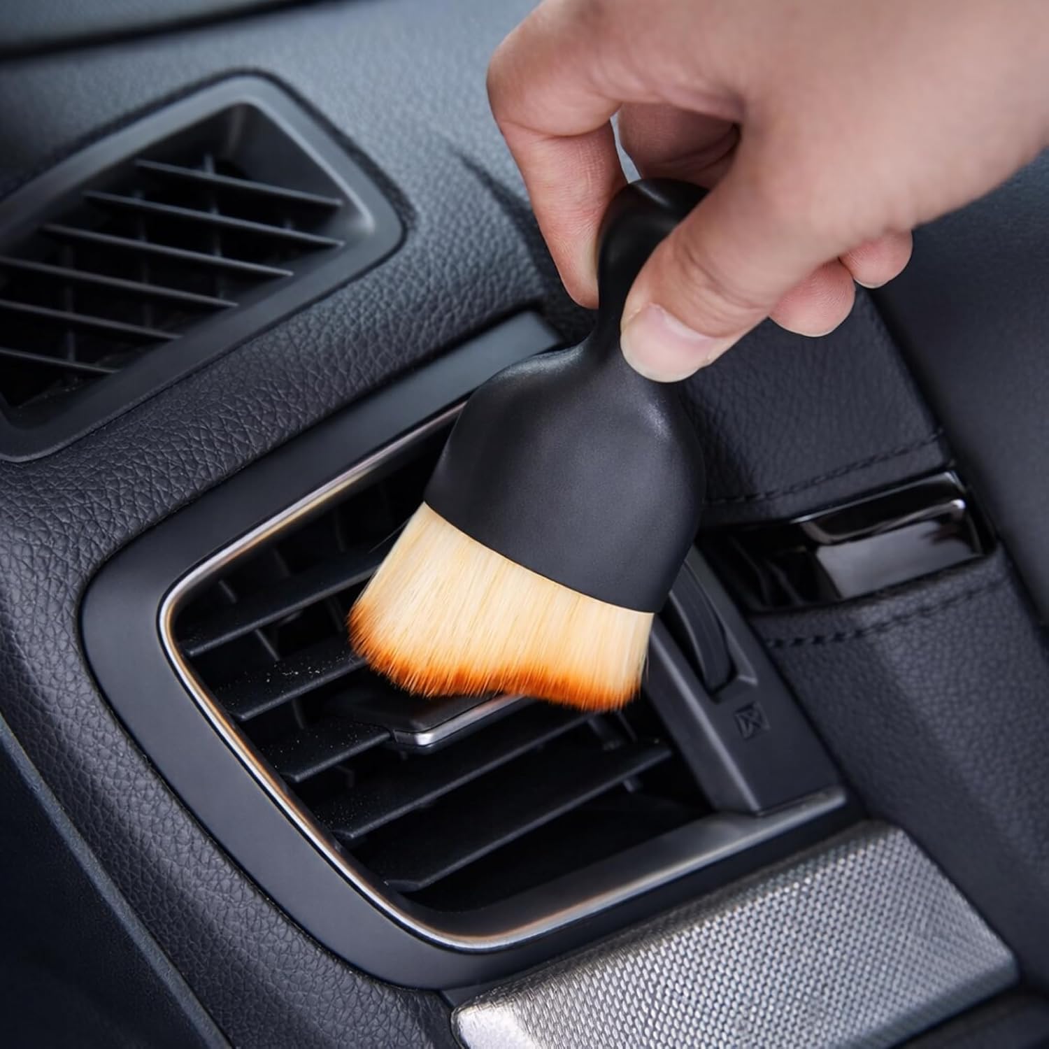 Car Interior Cleaning Brush Combo 2 PCS | Car Dashboard Cleaning Brush & Car AC Vent Brush | Soft Car Detailing Brush Set for Interior Dust Cleaning - Combo - Image 2
