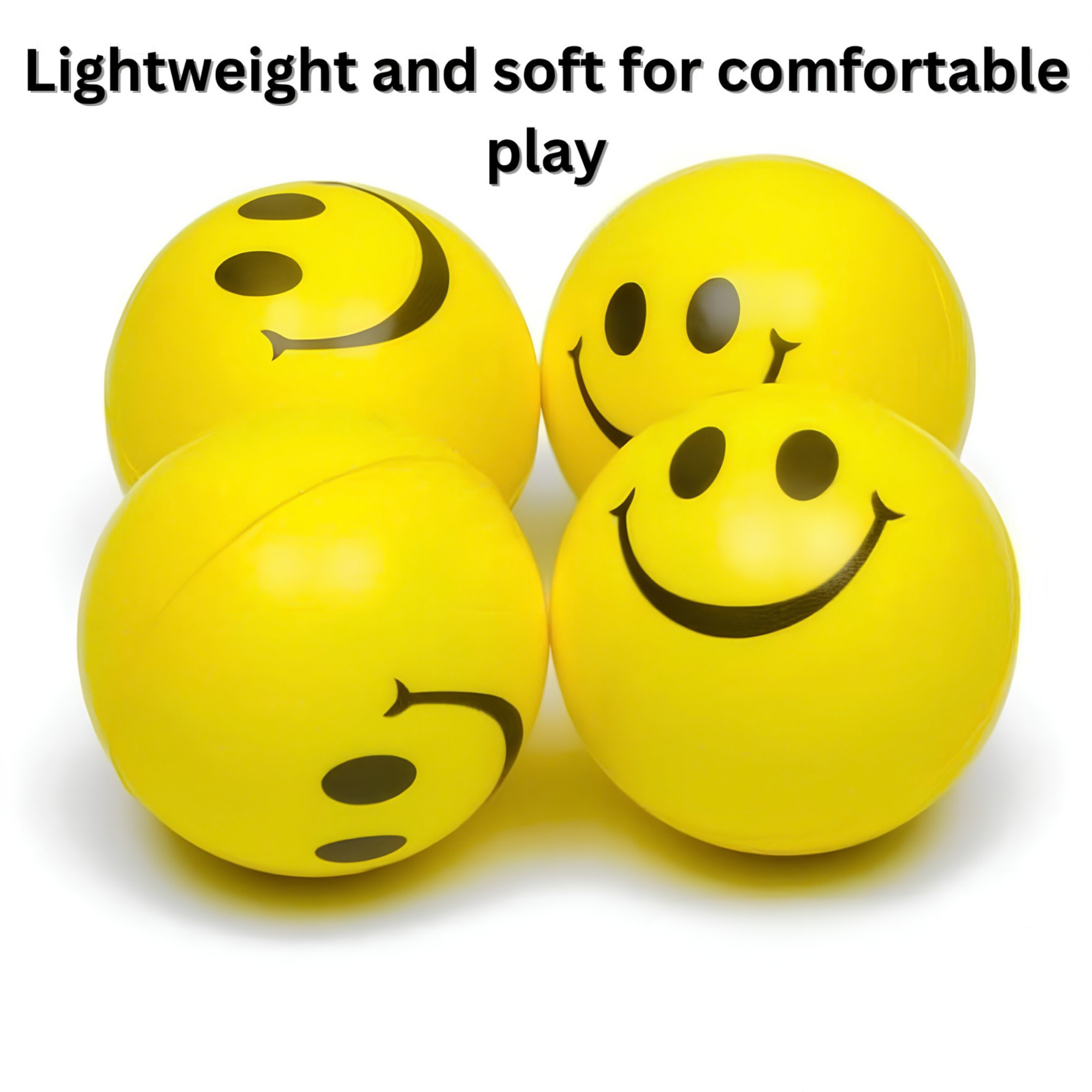 Smiley Soft Ball for Kids, Babies & Adults | Cute Squeeze Stress Relief Toy for Play, Relaxation, Sensory Activities, Desk Breaks, Travel Entertainment & Gifting - Pack Of 1 - Image 2