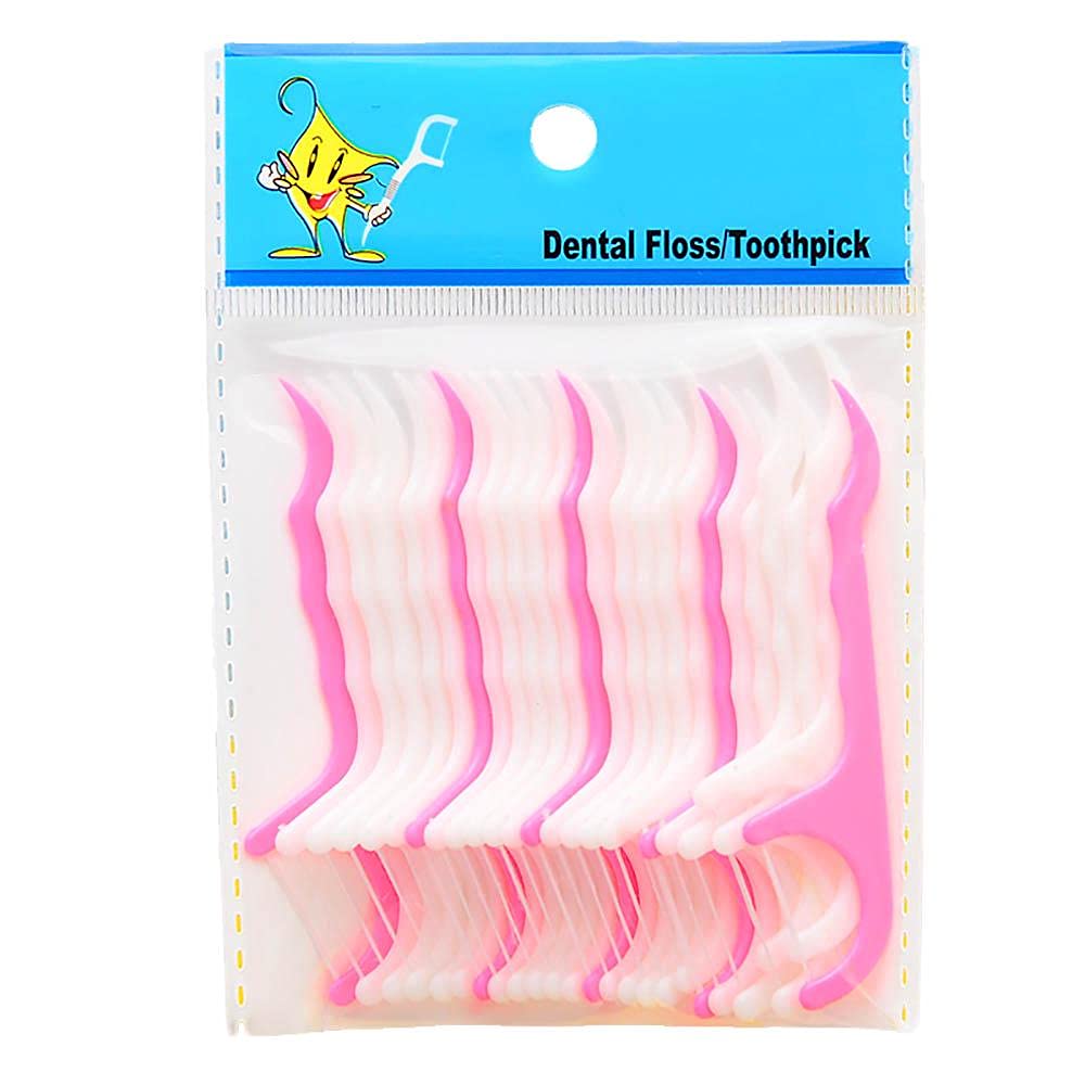 Dental Floss Toothpick Sticks - Flosser for Teeth Cleaner - Tooth Flossing Thread Cleaning Kit for Clean Teeth, Fresh Breath and Healthy Gums 20 floss - Image 1