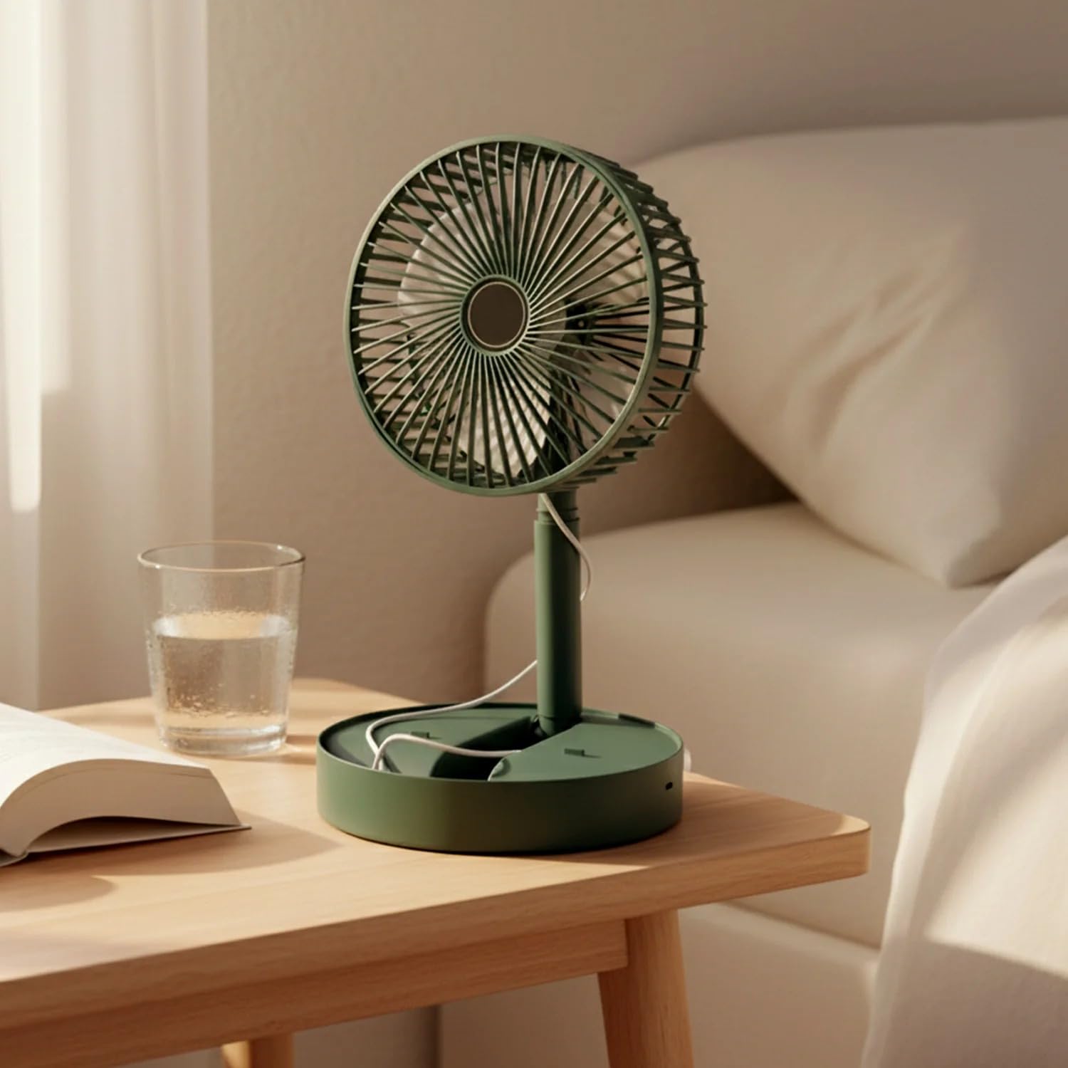 Telescopic Foldable Mini USB Desk Fan, Portable Adjustable Table Fan with Compact Space Saving Design for Home Office Study Bedroom Travel Work Desk Personal Cooling Fan - Mini USB Desk Fan - Image 5