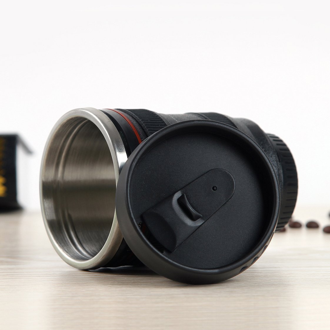 Camera Lense Coffee Mug Camera Cup Unique Coffee Mugs Magic Mug Mug for Gift Camera Lense Coffee Mug for Travel, Office - Coffee Mug - Image 2