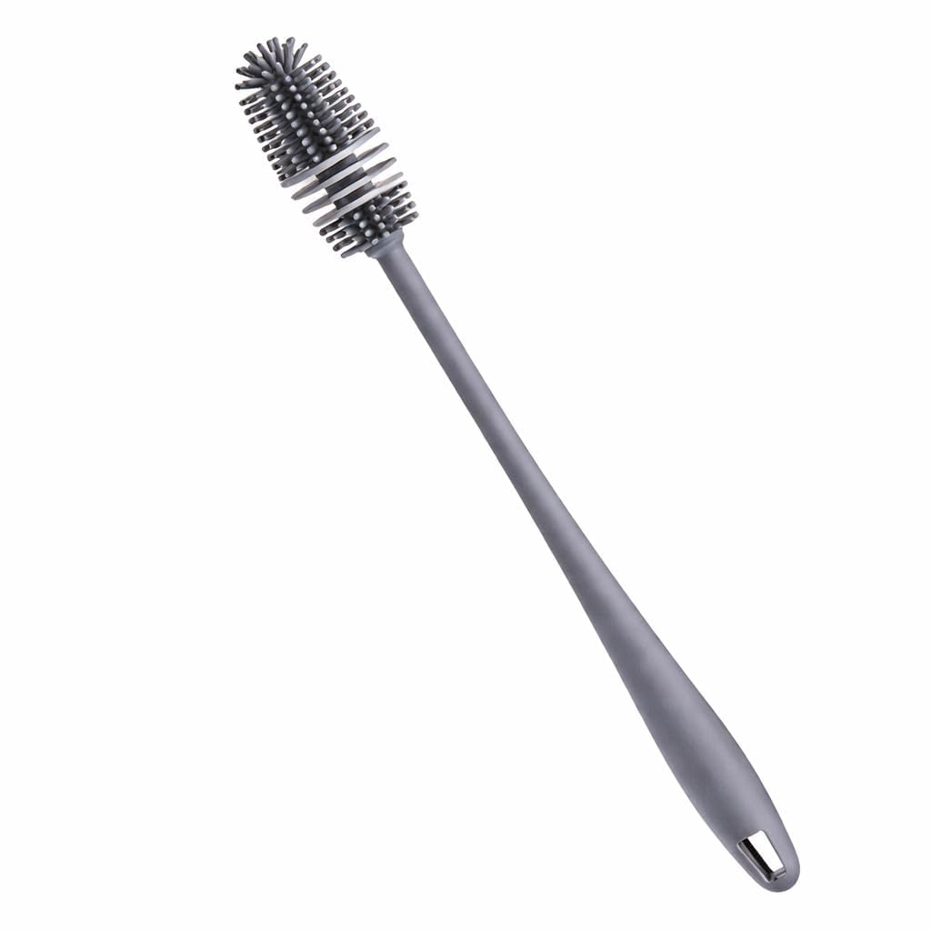 Long Handle Silicone Bottle Cleaning Brush for Water Bottles, Mugs, Cups & Solution Bottles | Reusable Kitchen Cleaning Tool for Deep Interior Washing & Everyday Use - Image 1