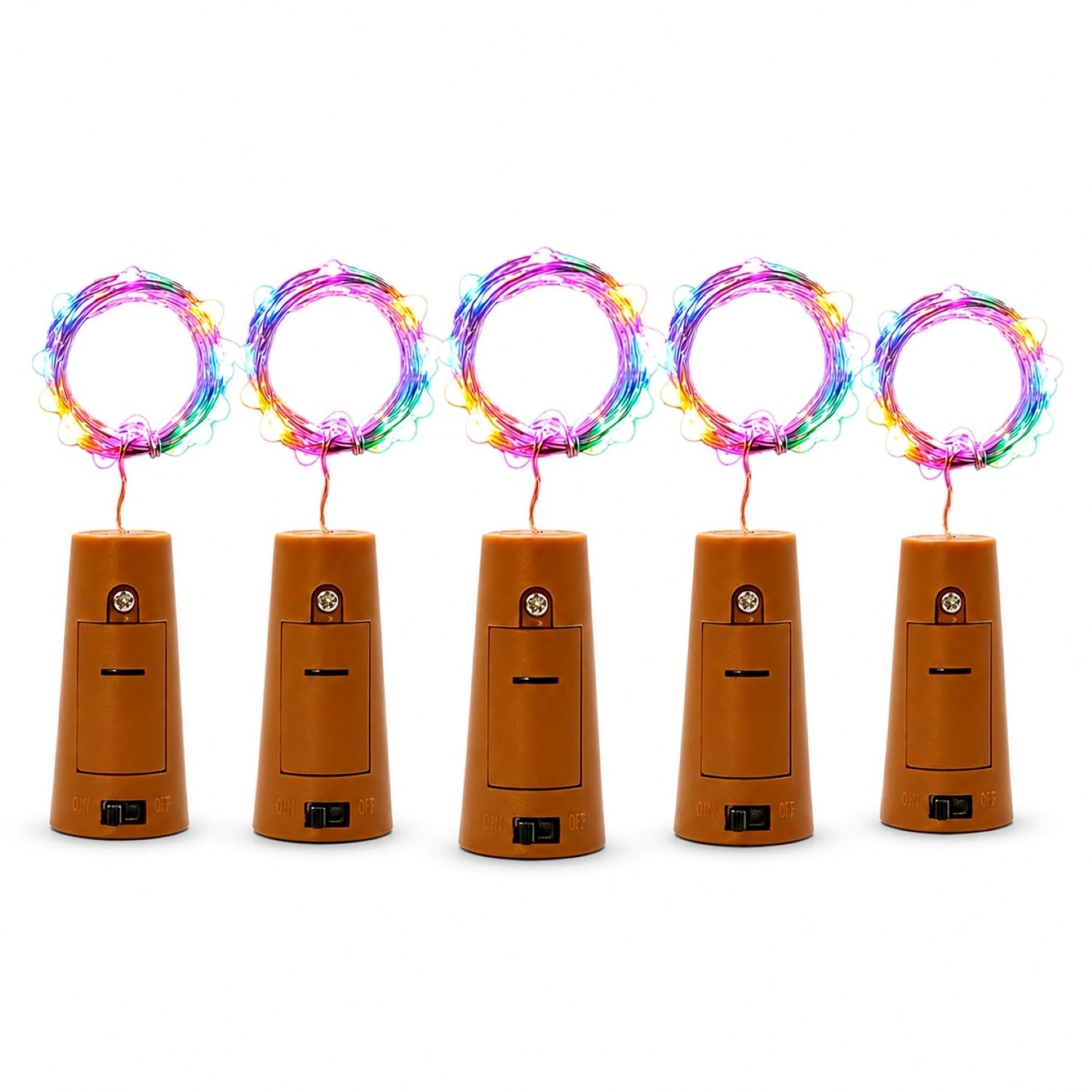 Bottle Cork Lights Battery Lights – Multicolor LED String Light with Decorative Indoor Fairy Glow Wine Glass Bottles Cork Design Lights for Home Décor, Parties, Festive, Weddings & Special Occasions - Image 1