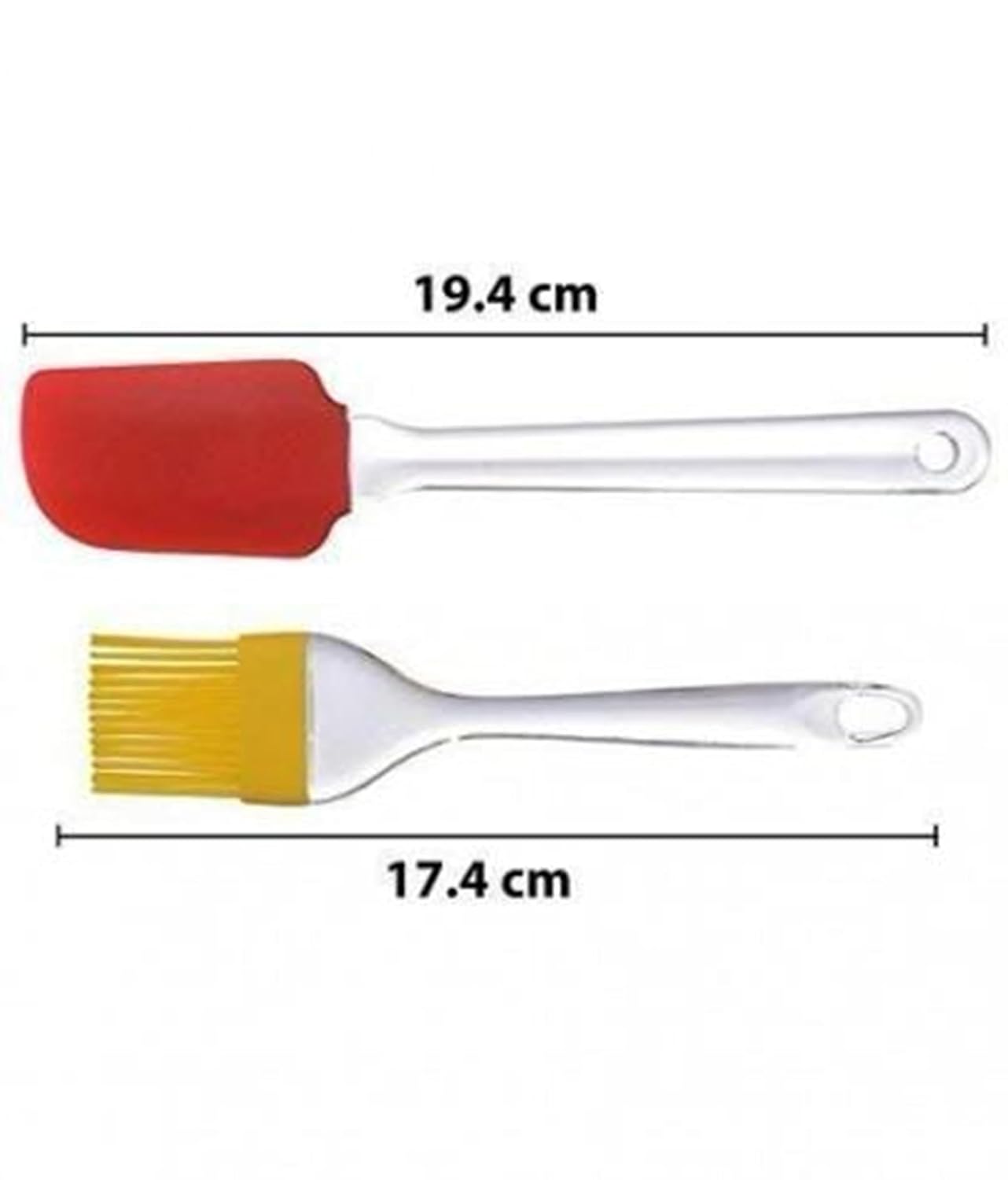 Silicone Spatula and Brush Set for Pastry, Cake Mixer, Decorating, Cooking, Baking, Silicone Spatula and Pastry Brush Set (Multicolour) - Spatula nd Brush combo - Image 3