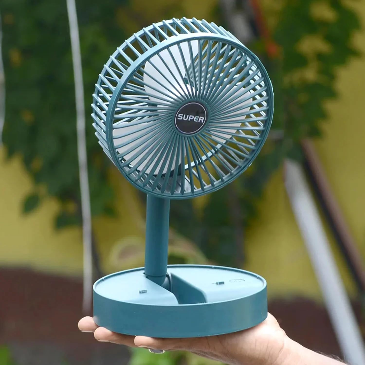 Telescopic Foldable Mini USB Desk Fan, Portable Adjustable Table Fan with Compact Space Saving Design for Home Office Study Bedroom Travel Work Desk Personal Cooling Fan - Mini USB Desk Fan - Image 2