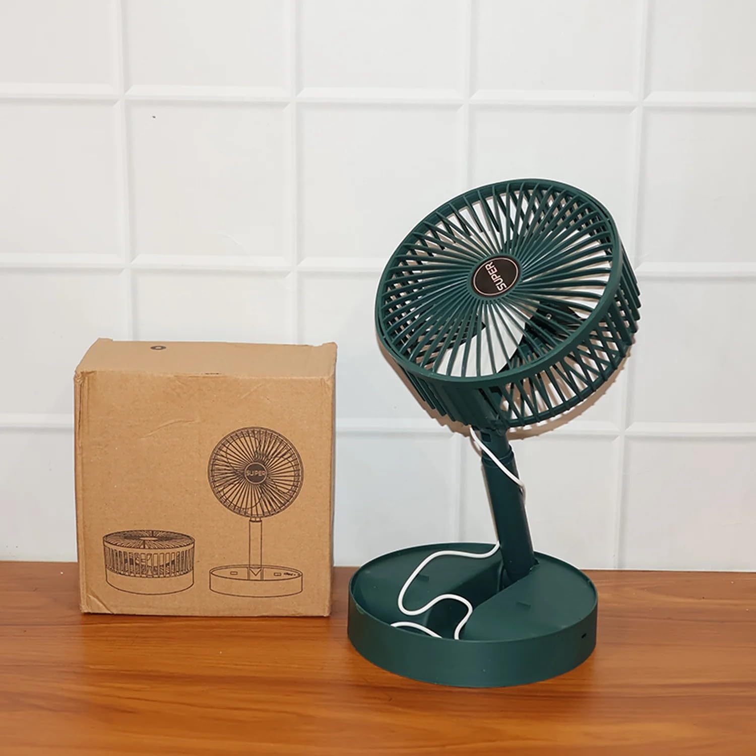 Telescopic Foldable Mini USB Desk Fan, Portable Adjustable Table Fan with Compact Space Saving Design for Home Office Study Bedroom Travel Work Desk Personal Cooling Fan - Mini USB Desk Fan - Image 7