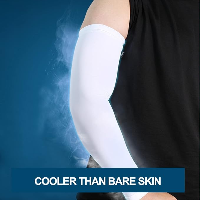 Ultraviolet Sun Burn Skin Protection UPF 50 Arm Sleeves for Man Woman Driving Cycling Tennis Cricket Football Golf Outdoor Gym Riding - Arm Sleeves - Image 4