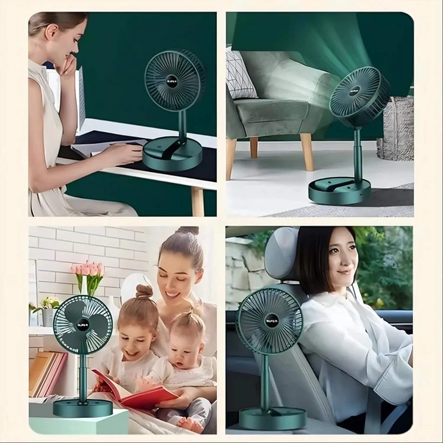 Telescopic Foldable Mini USB Desk Fan, Portable Adjustable Table Fan with Compact Space Saving Design for Home Office Study Bedroom Travel Work Desk Personal Cooling Fan - Mini USB Desk Fan - Image 4